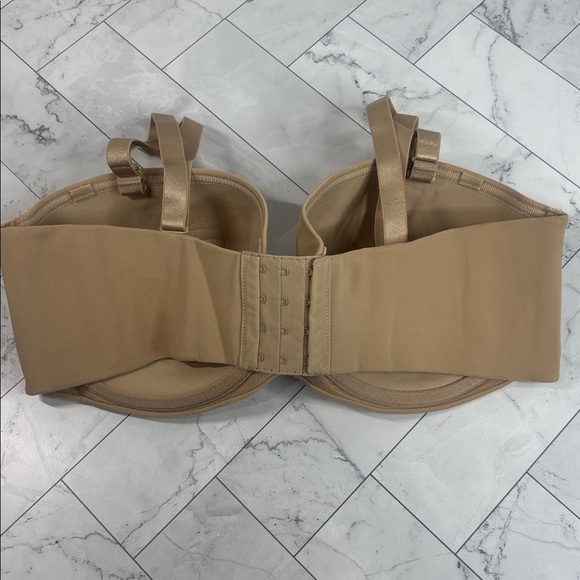 NWOT Cacique Lane Bryant Womans Bra Nude Multiway Strapless UNDERWIRE 38DD - Picture 4 of 10